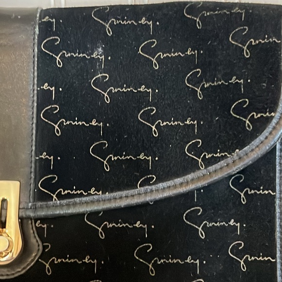 Vintage SAC Givenchy black suede signature purse - Picture 3 of 13